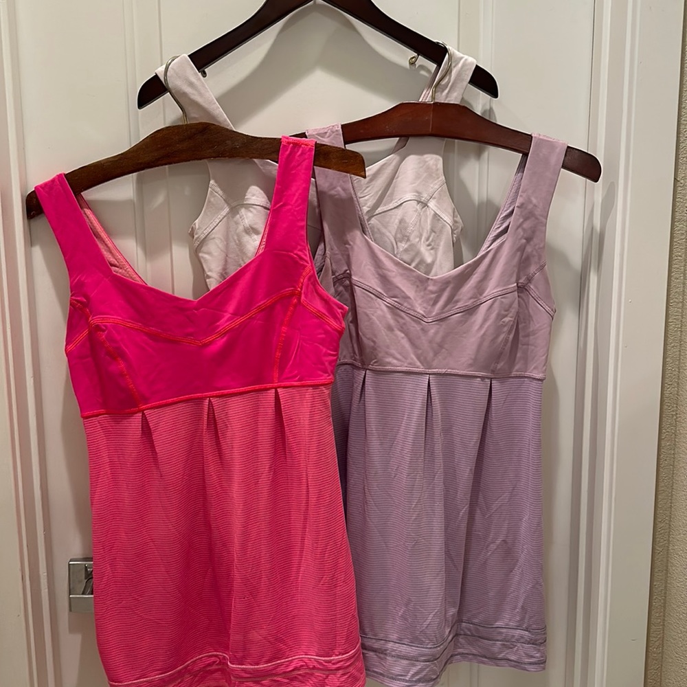 Lululemon set of 3 tanks size six
